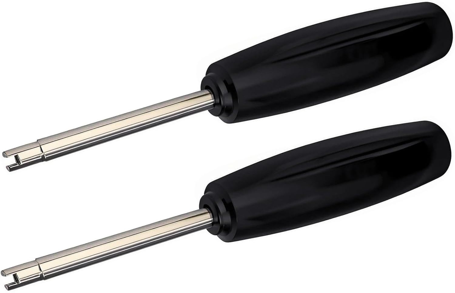 2 Pcs Valve Core Torque Tool for Cars & Bikes, Black & Silver, Professional