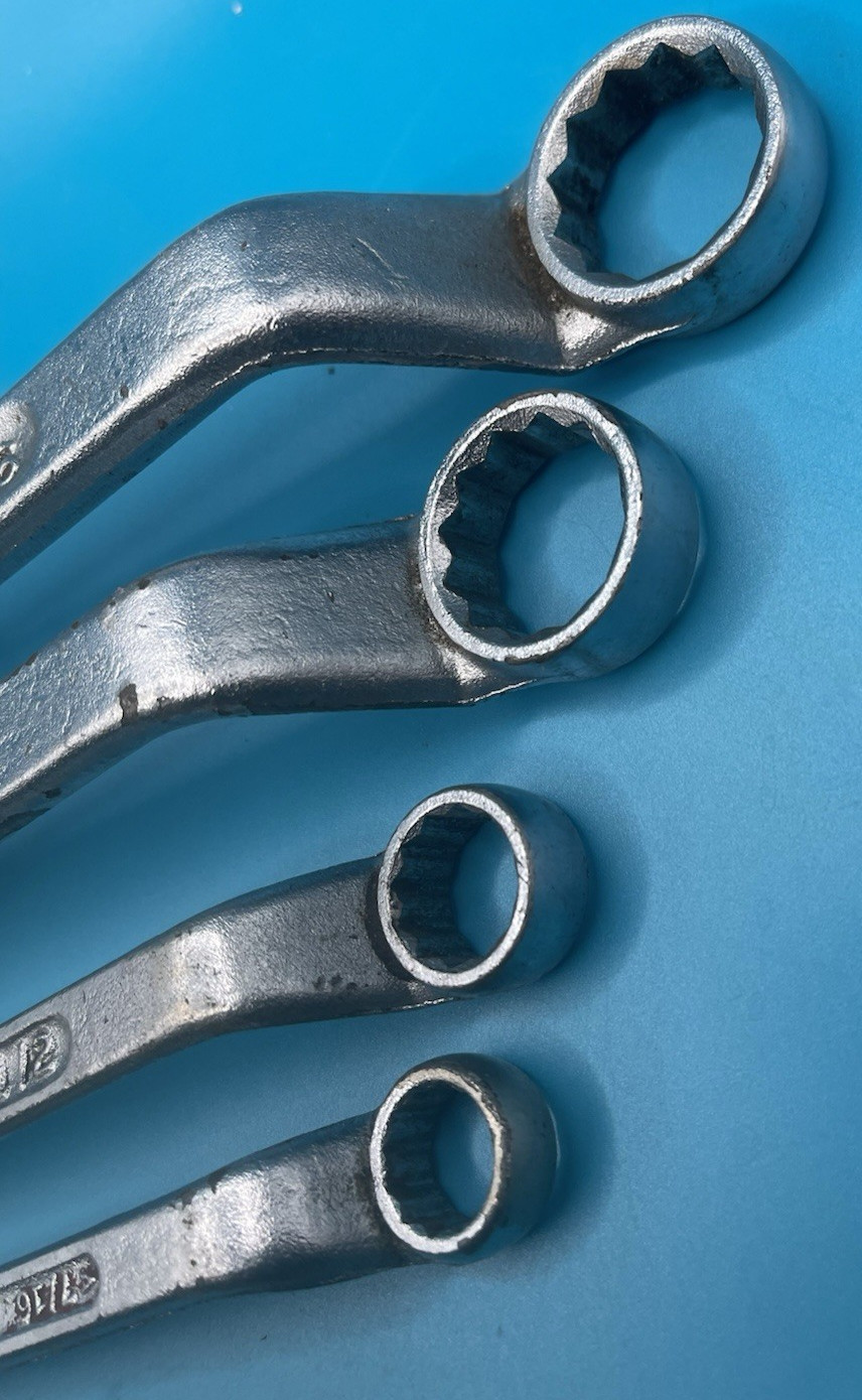 Dunlap SAE Deep Offset Box End Wrench Set 12pt 3/8″ to 7/8″ 4pc Made in USA