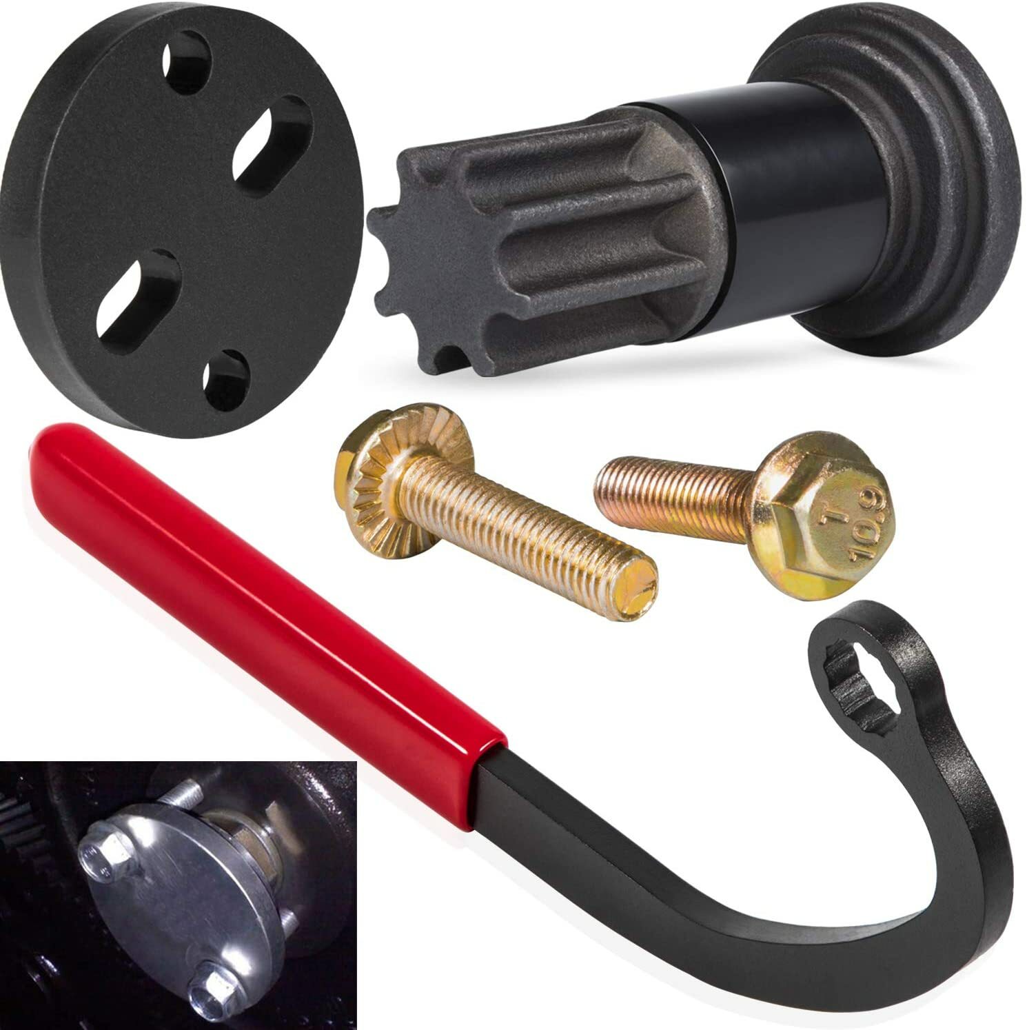 Cummins Engine Barring Tool Injection Pump Gear Puller Lock Nut Wrench for Dodge