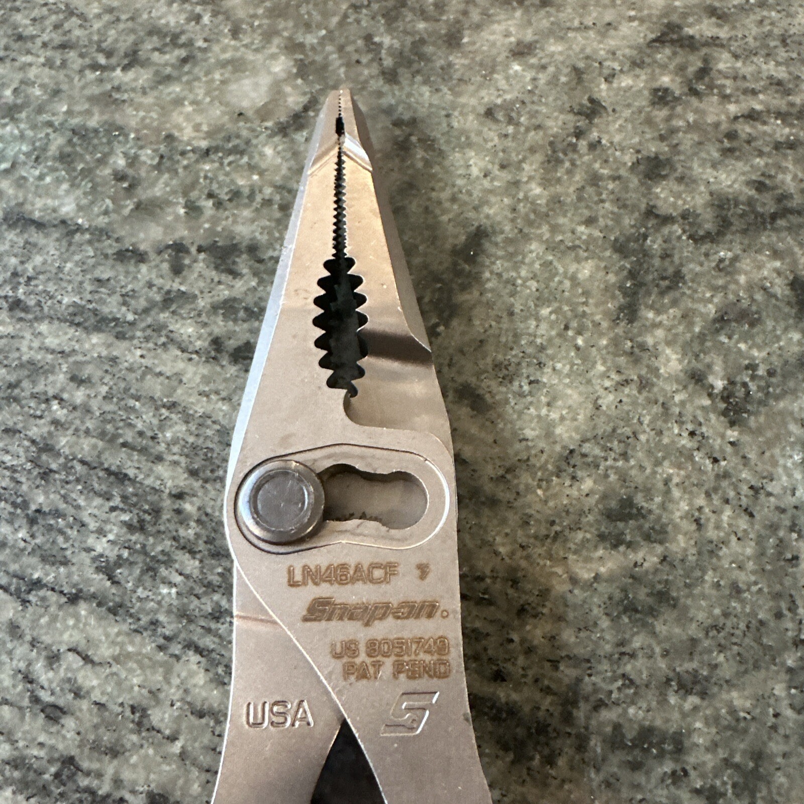 Snap On ln46acf 7” talon grip®️ long nose slip joint pliers orange