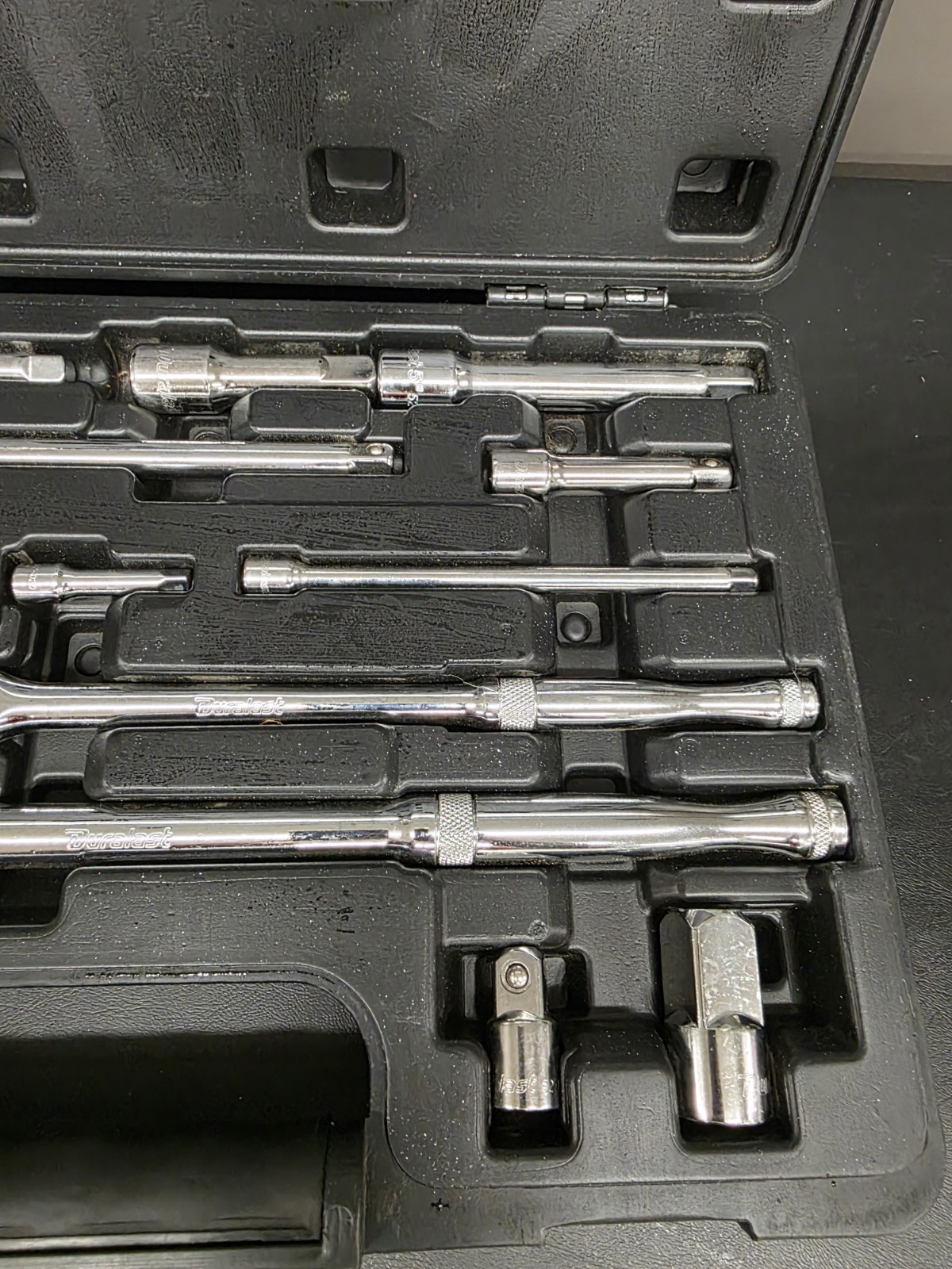 Duralast 17pc Master Accessory Set Extensions U-Joints Breaker Bar 1/4 3/8 1/2
