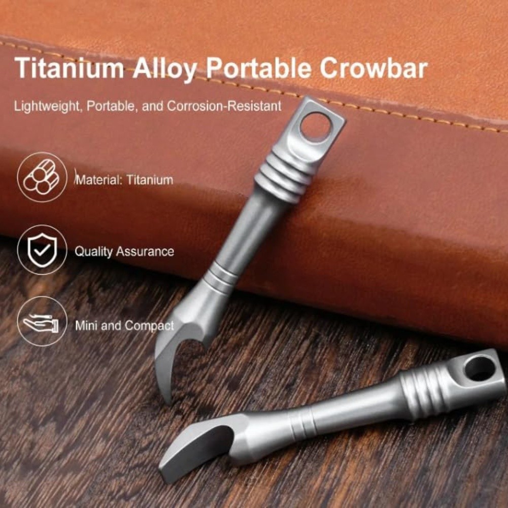Titanium for crowbar Keychain for multi Functional Compact EDC Bottle Opener Pry