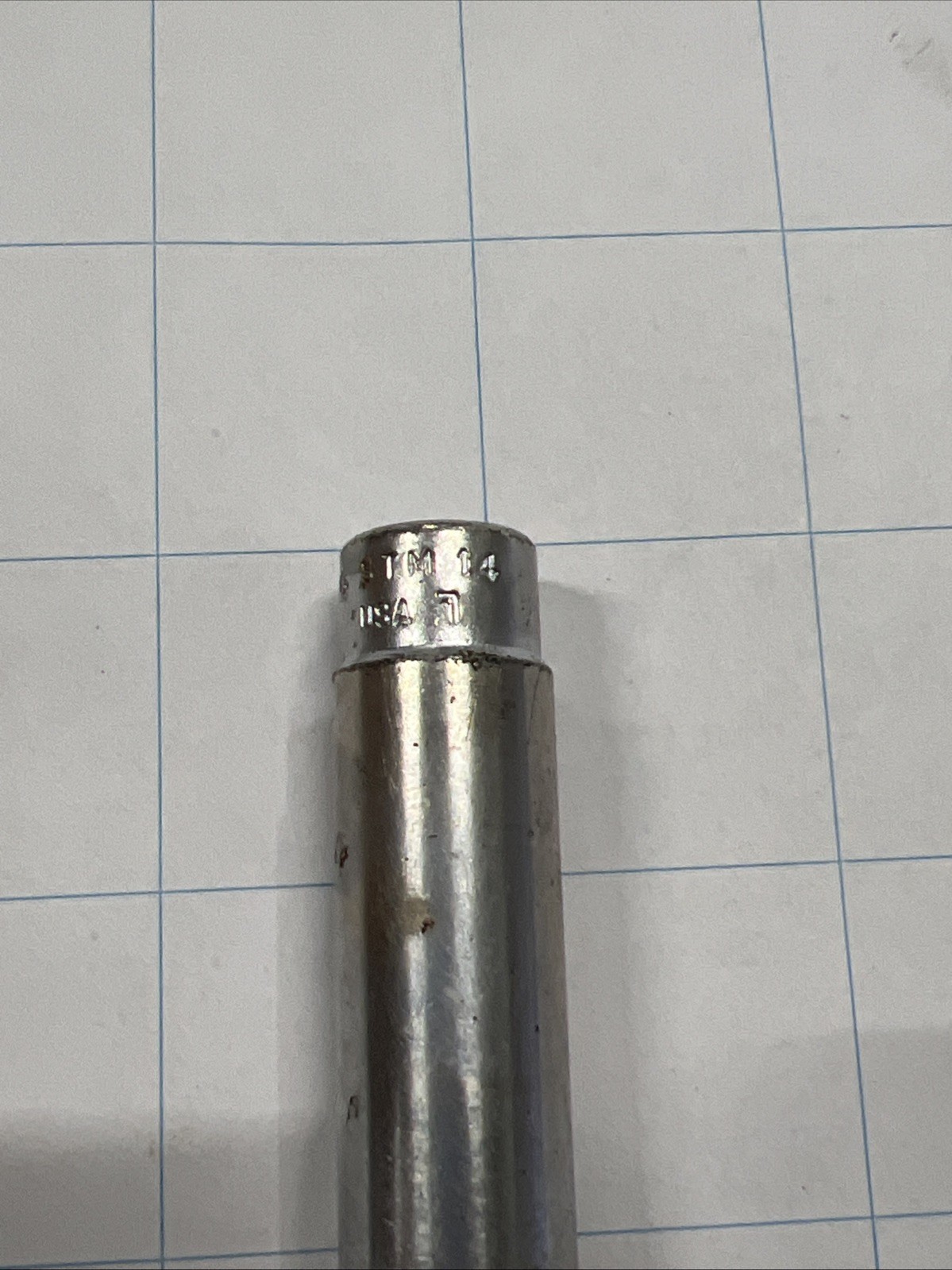 Snap-on STM14 7/16″ 3/8″ Drive Deep Socket — 6 Point — Made in USA