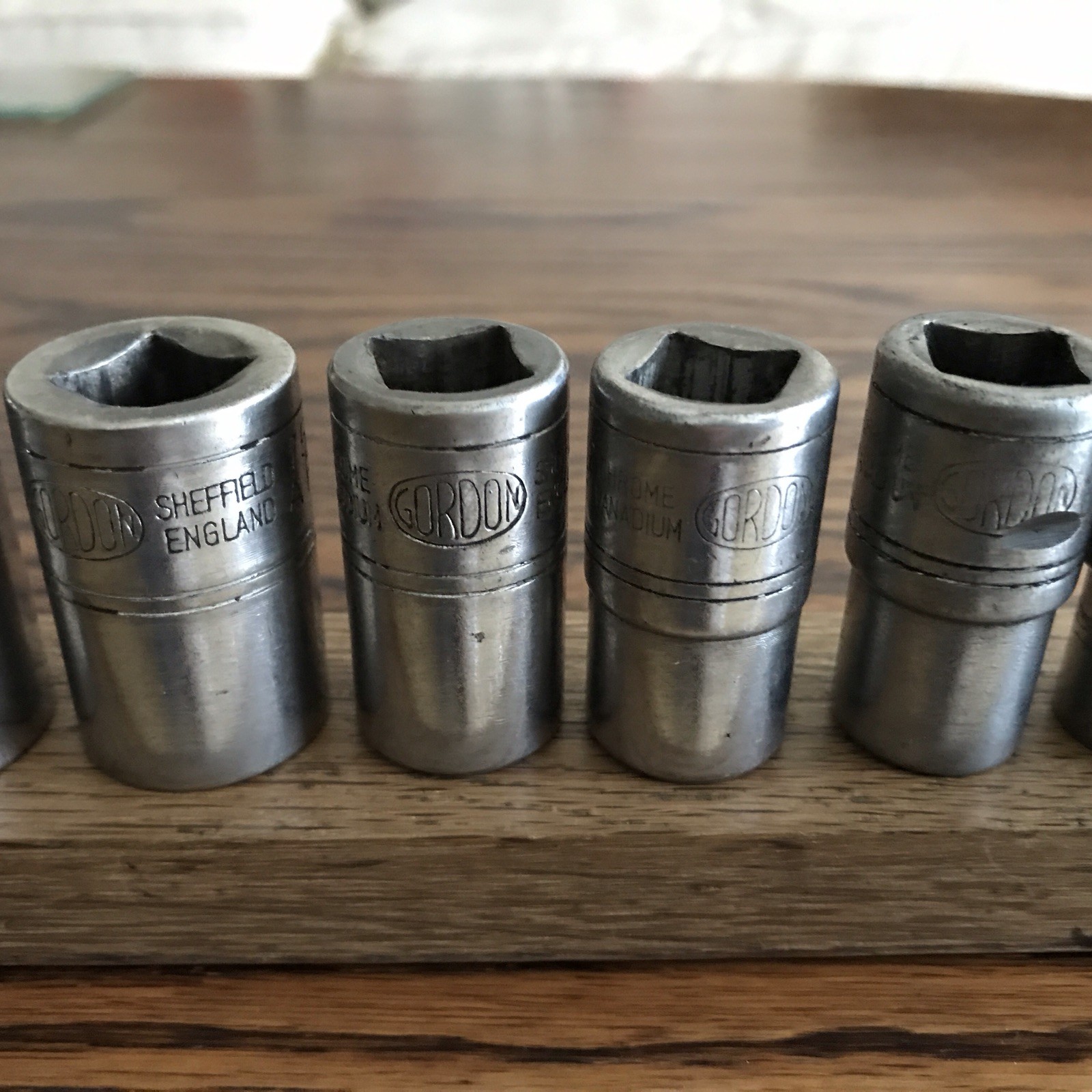 8 Gordon Tools Sockets 7/8″ To 7/16”AF With 1/2″ Drive . F