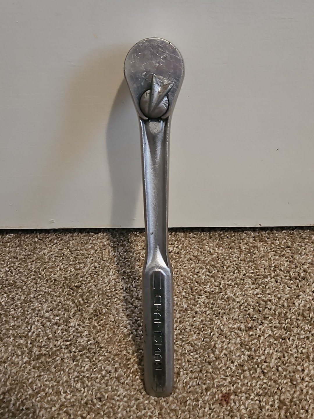 Craftsman USA 1/2″ Drive Flying V Oil Port Ratchet Forged Handle Pear Head Vtg A