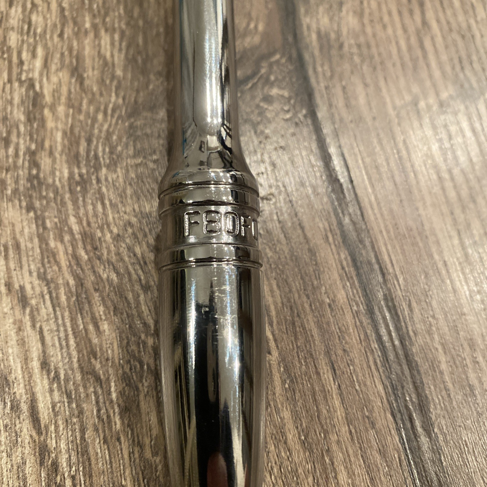 NEW Snap-On F80 3/8″ Drive Ratchet 80 Tooth Fine Chrome 7 1/4”—Made in USA