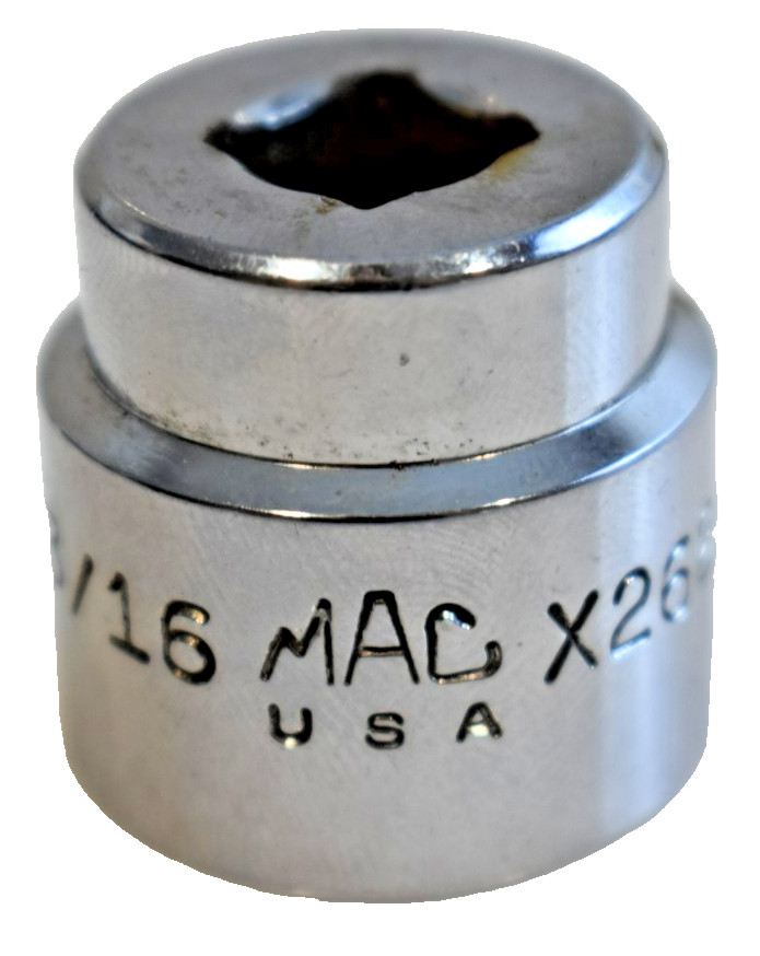 Mac Tools USA X262 13/16″ SAE Shallow Socket 3/8″ Drive 12 point Chrome