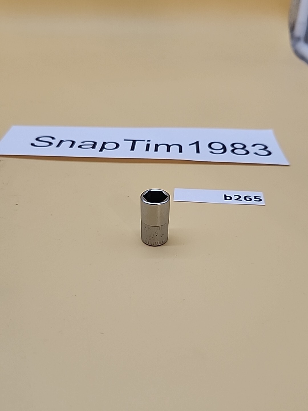 Snap-on Tools 1/4″ Drive 9mm Metric 6 point Shallow Chrome Socket TMM9 USA