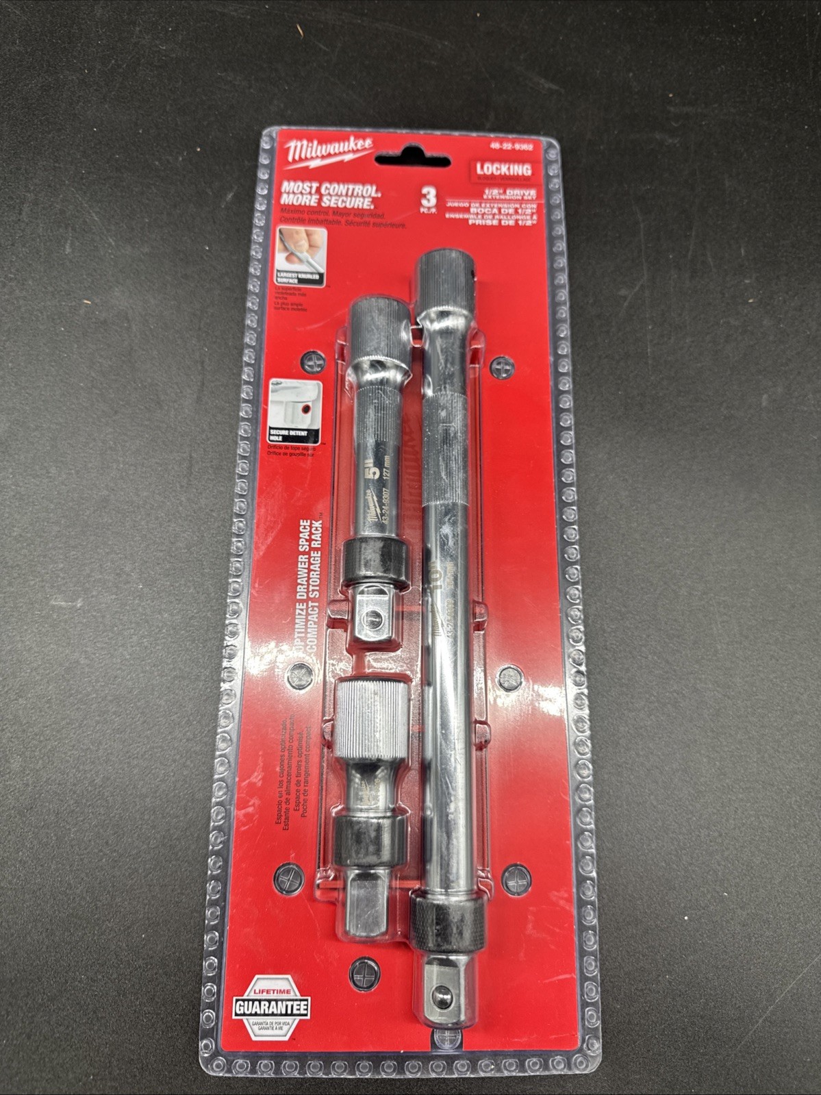 Milwaukee 1/2″ Drive Locking Extension Set 3pc 48-22-9362 NEW