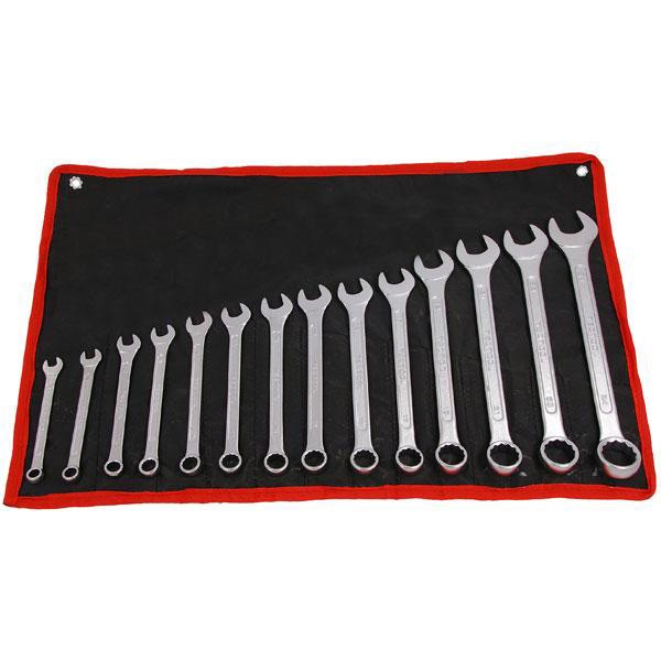 14pc Metric Combination Spanner Set 8mm – 24mm Ring & Open Ended Combo Wrenches