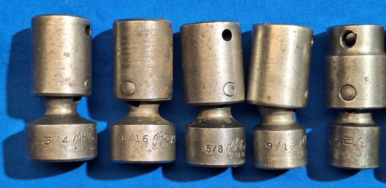 Mac Tools 7 Piece SAE 3/8″ dr 6pt shallow ball swivel impact socket set 3/4″-3/8