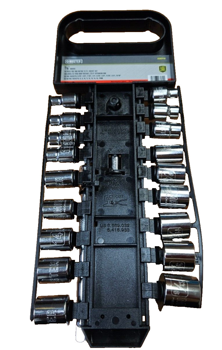 228716 Master Mechanic 20 pc 3/8 Dr. Socket Set Metric & SAE 8-17MM 5/16″-13/6″