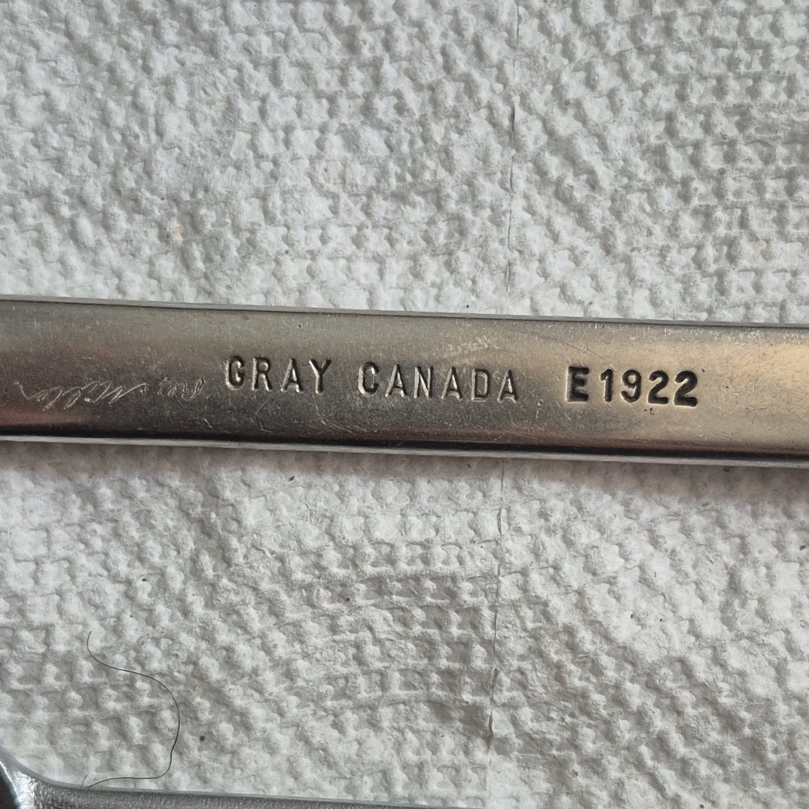 Vintage Gray Canada Wrench Lot of 2 11/16 19/32 5/16 Signed Mechanic Tools Rare