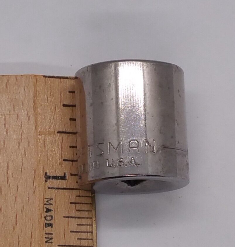 Vintage Craftsman 3/8″ Drive 11/16″ 12 Point Shallow Socket SAE G1 44336 USA NOS
