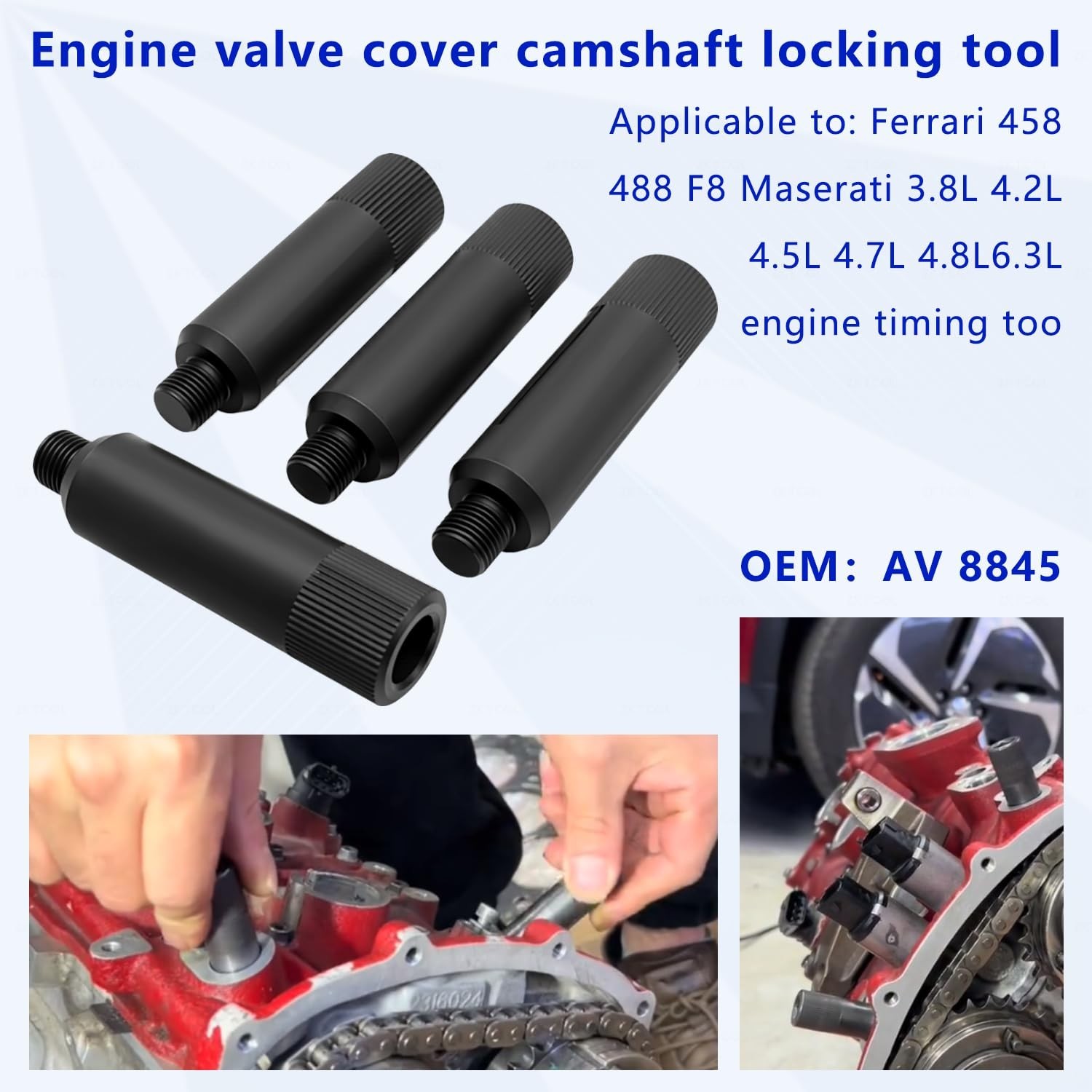 Engine Camshaft Locking Timing Tool for Ferrari 458 488 F8 Maserati 3.8L 4.2L
