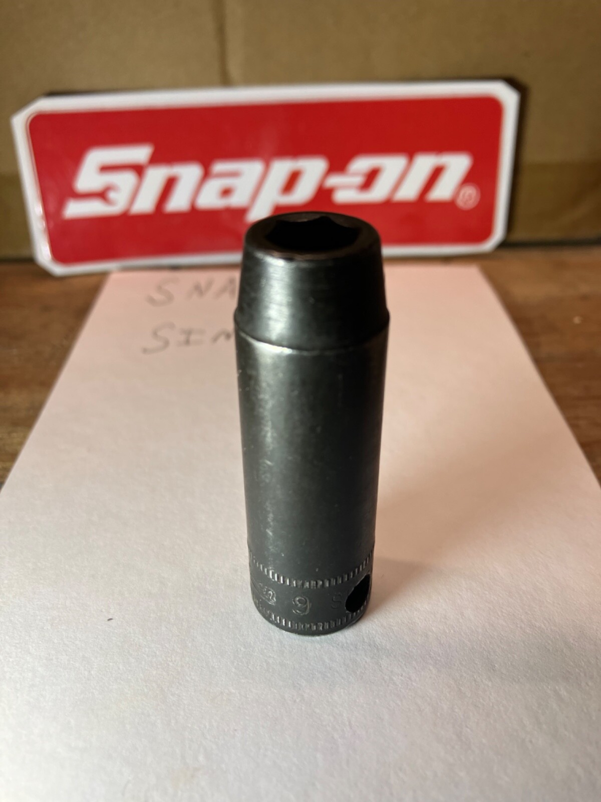 Snap On Tools USA SIMFM9 3/8″ Drive 9MM 6 Point Metric Deep Impact Socket NICE!