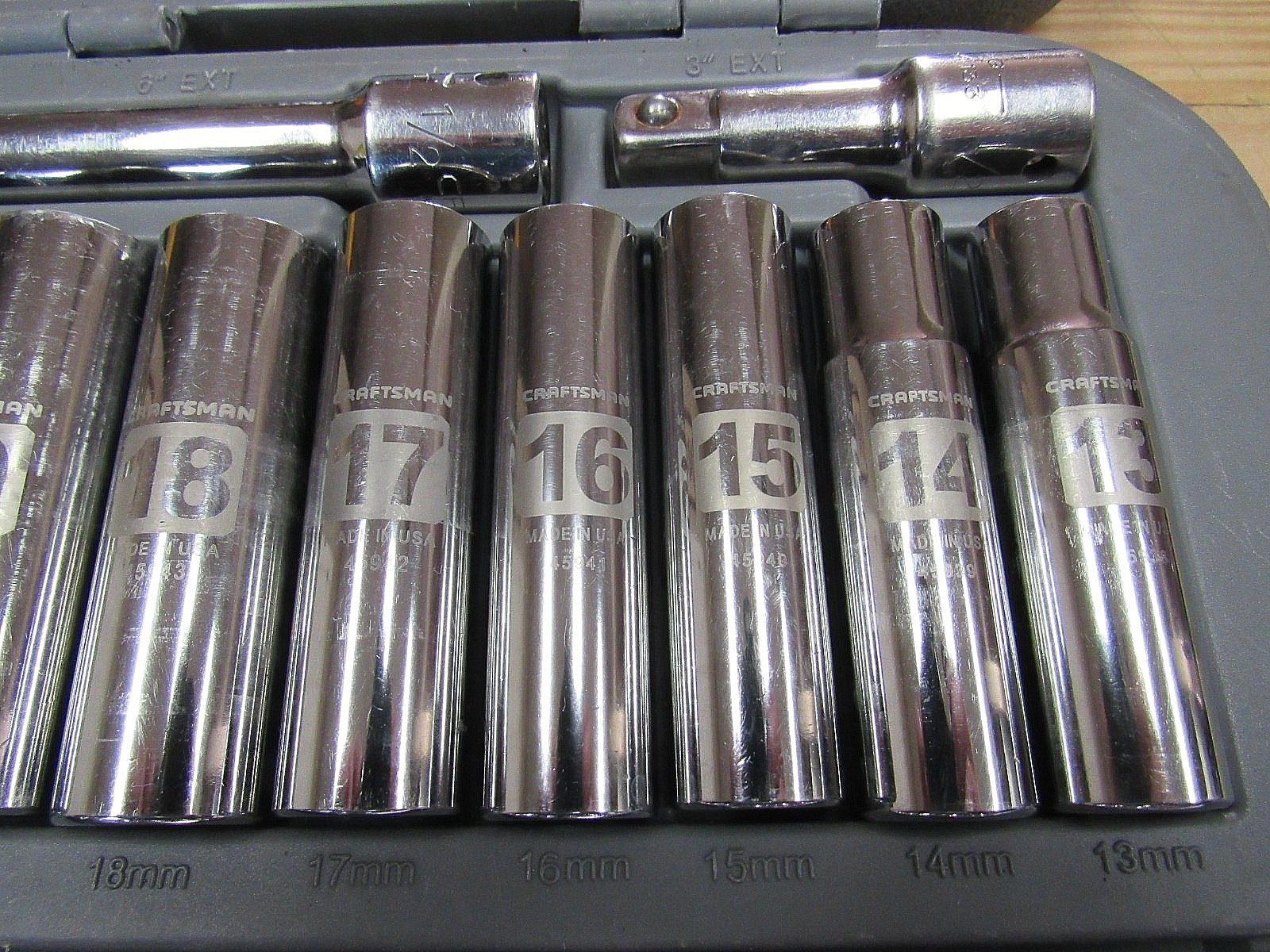 Craftsman 24pc Metric 1/2″ Easy Read Socket Set (Made In USA) GOOD CONDITION