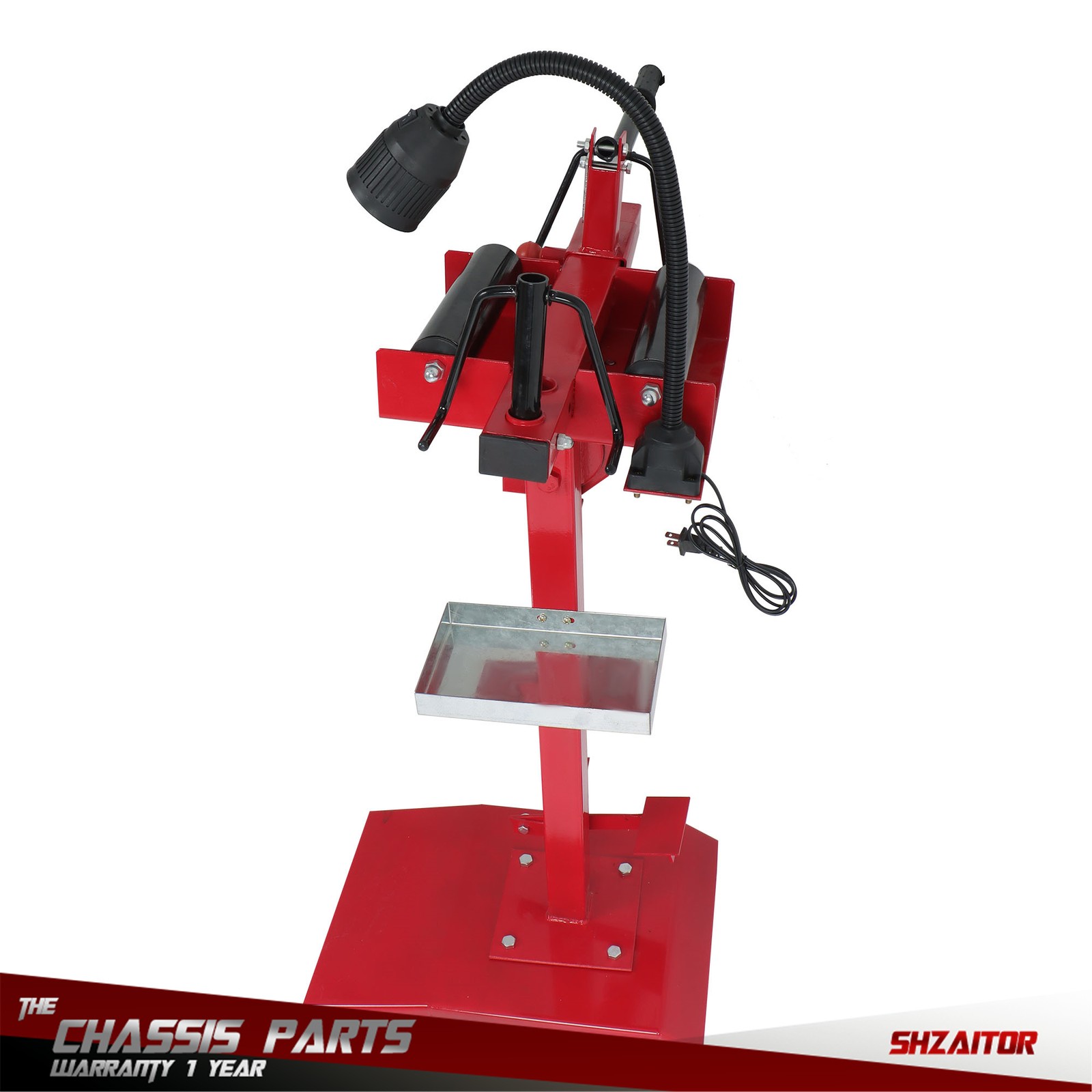 Portable Tire Changer with Adjustabl LED Light and 7-speed Control Tire Spreader