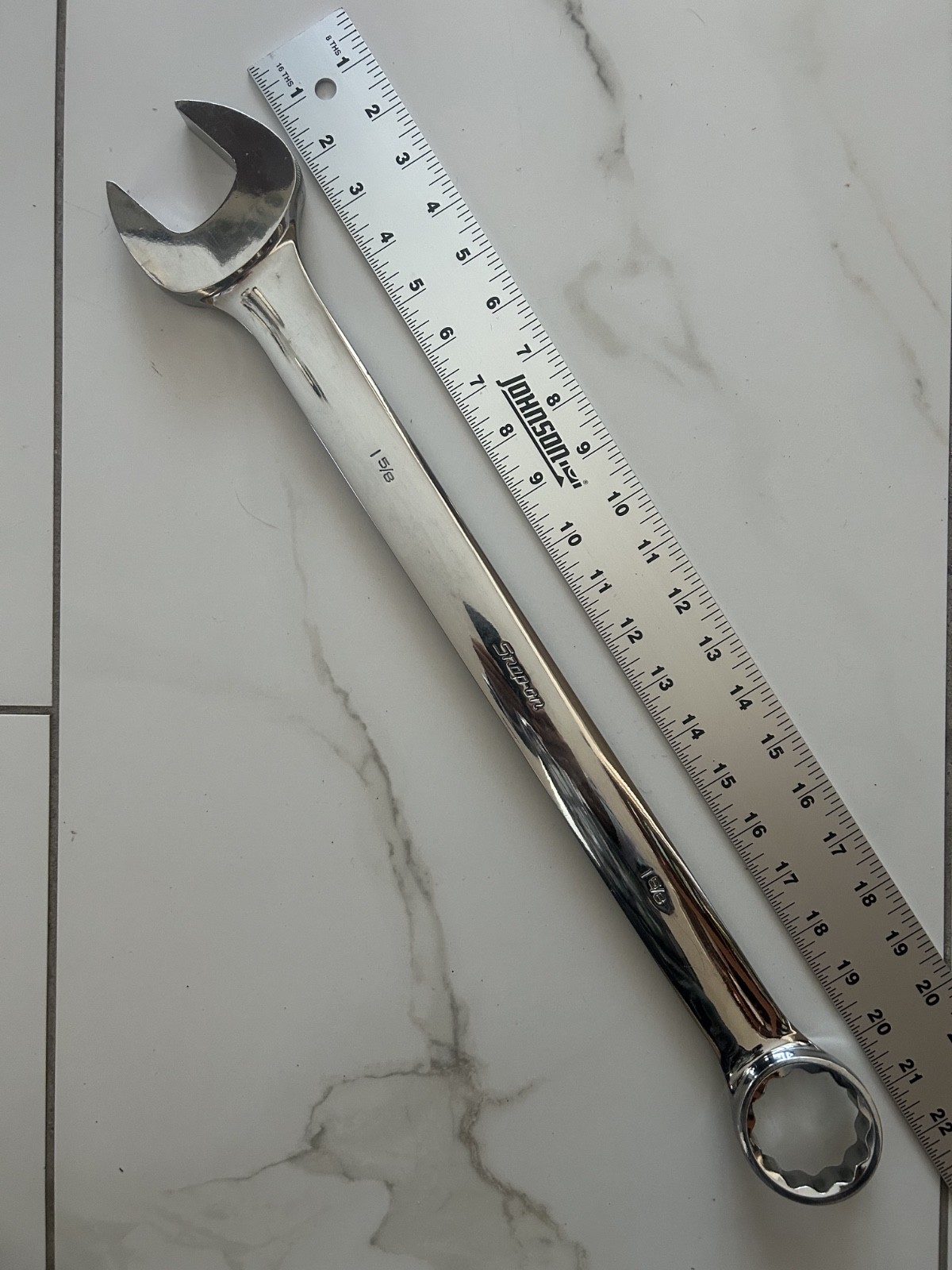 Snap On OEX52B 1-5/8” Open End 12 Point Combination Chrome Wrench Brand New
