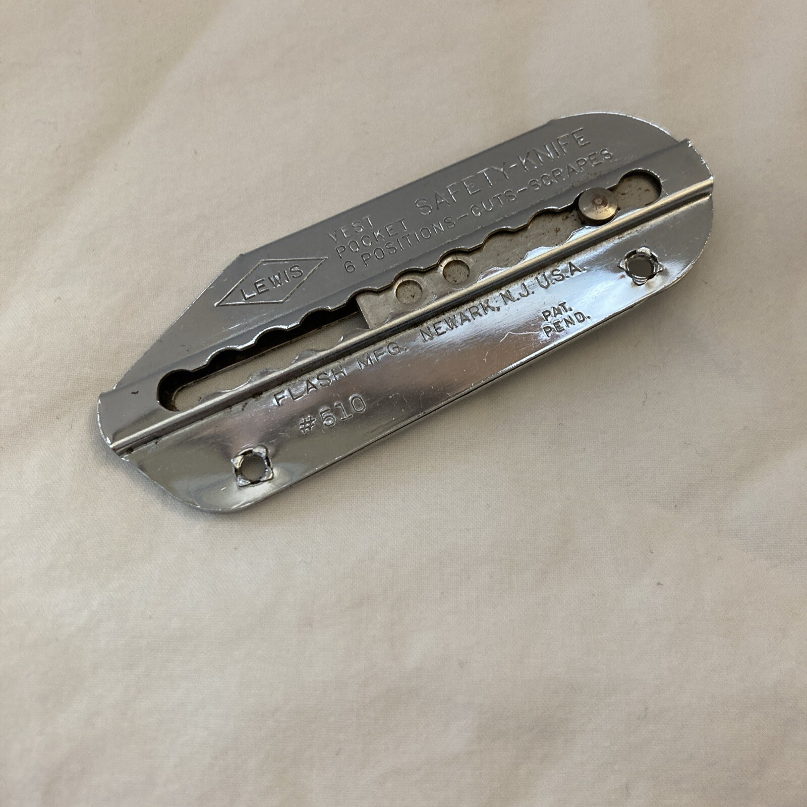 Lewis USA No 5101 3 in 1 Vest Pocket Safety Knife Tool 510-1