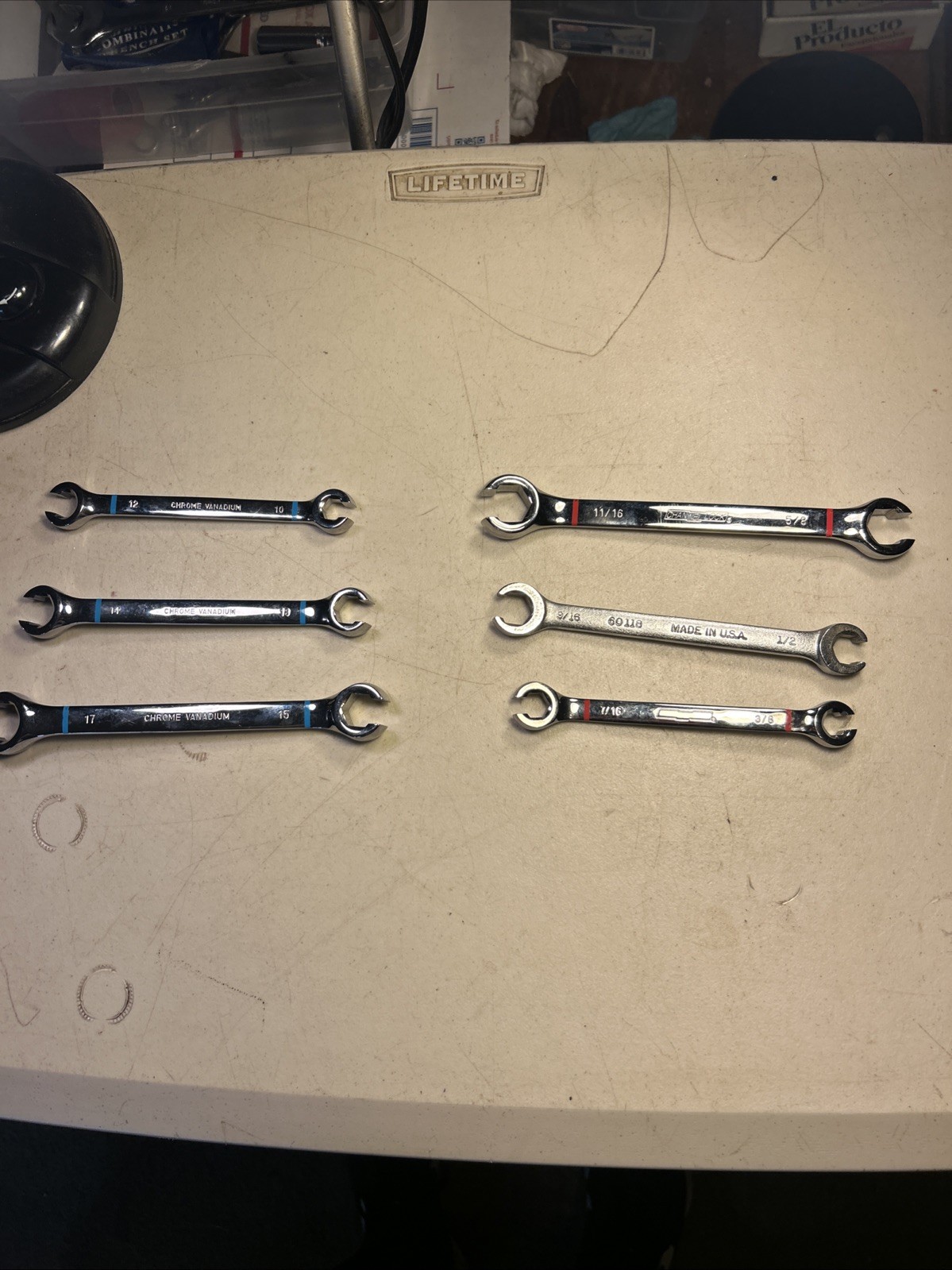 Assorted Double Flare Nut End Wrenches Lot Metric & SAE