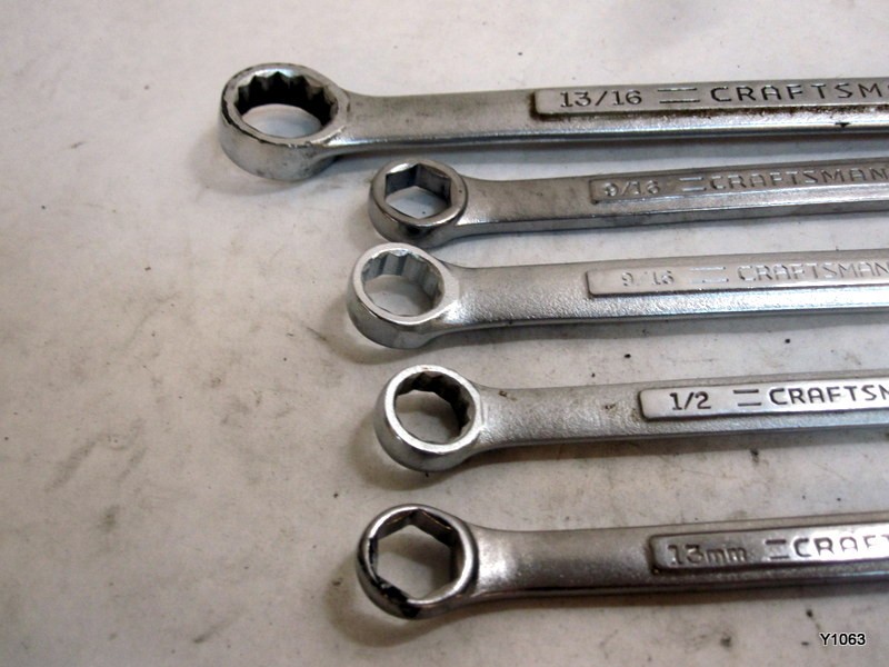 Craftsman 5 Piece Combination Wrench set Used mixed set see description