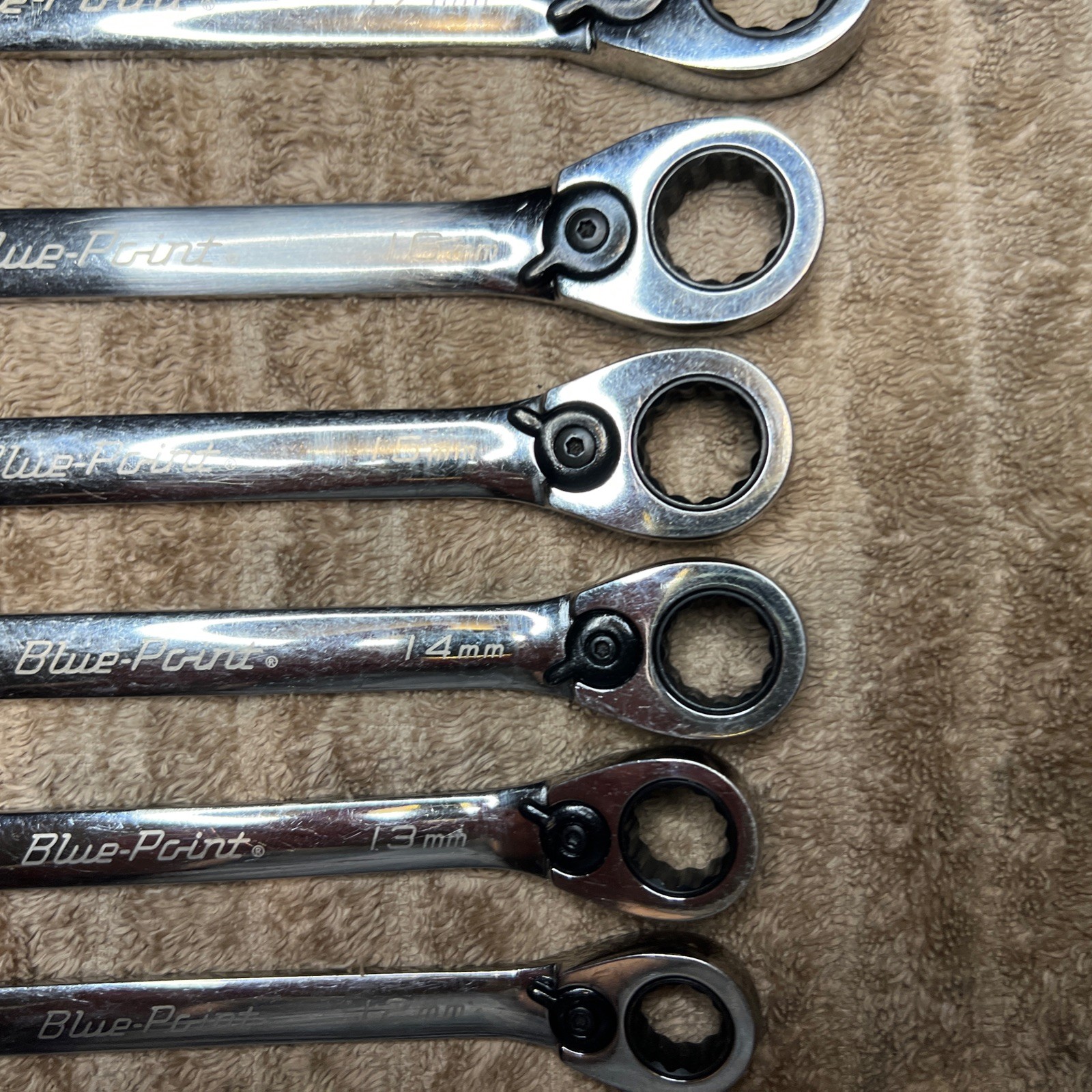 Blue Point BOERM712 11pc Metric Ratcheting Reversible Wrench Set 8-19mm *READ*
