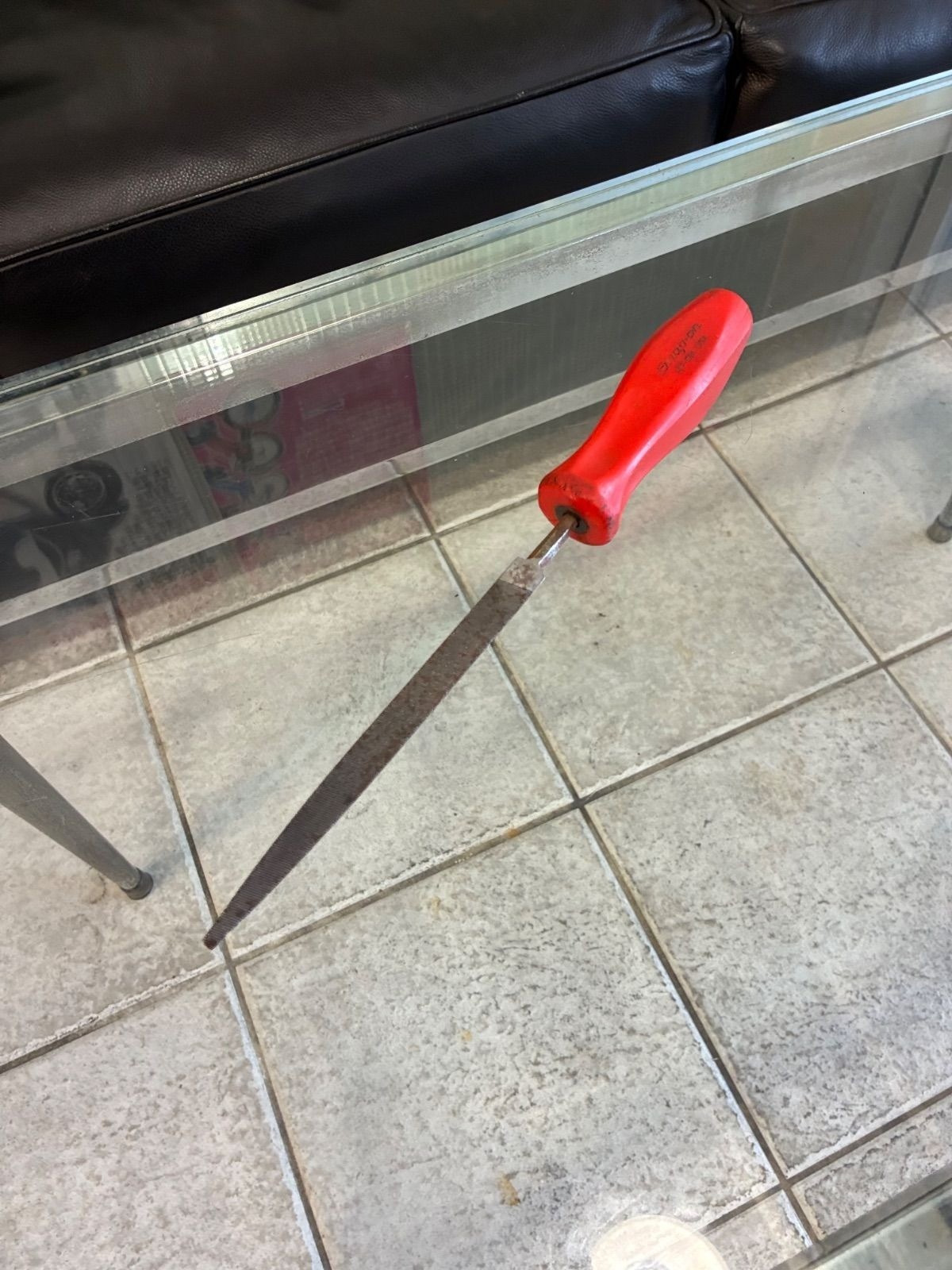 Snap-on HF614 File Red Hard Handle Heavy Duty Tool [Used]