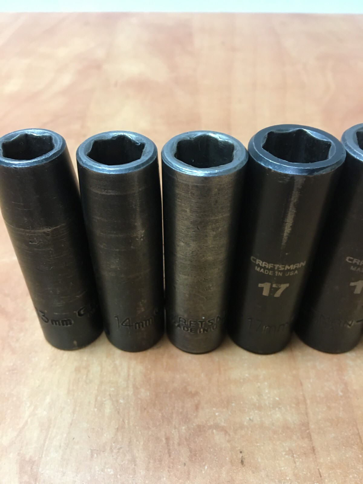 CRAFTSMAN 1/2″ DR METRIC DEEP IMPACT SOCKET SET 13 14 15 17 18 19 21 22 24 27mm