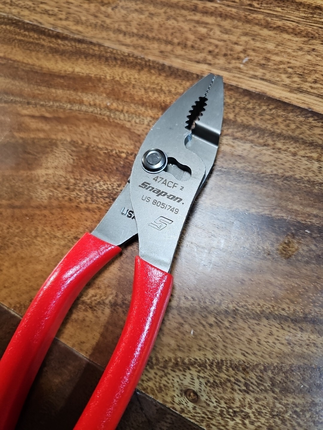 *NEW & UNUSED* Snap On 47ACF CLASSIC RED – Combo Slip Joint Pliers FREE SHIP