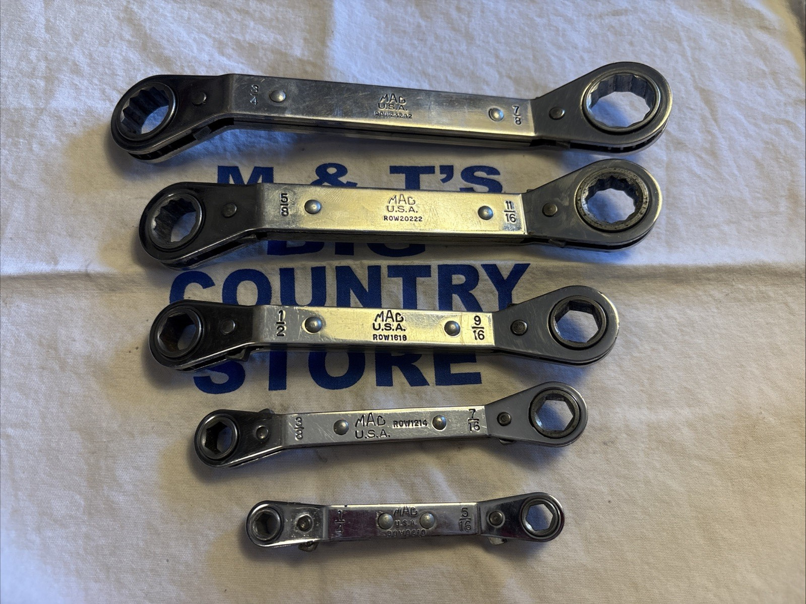 Mac Tools USA 5pc SAE Offset Ratcheting Box Wrench Set 1/4″ – 7/8″