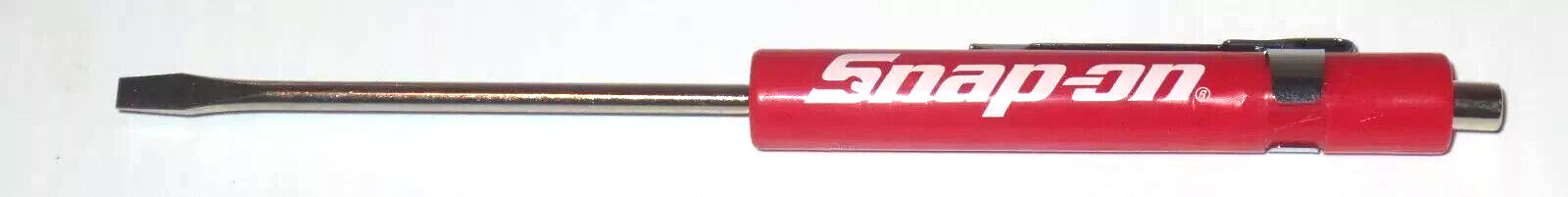 6 SNAP ON TOOLS Pocket Screwdriver, Flat Tip Screwdrivers, MIXED Magnet End NEW