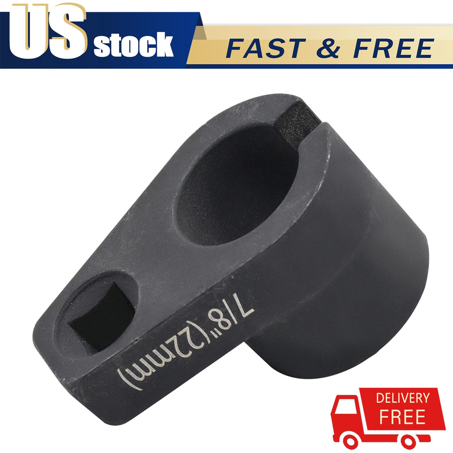 7/8-Inch 22mm Offset Oxygen O2 Sensor Socket Wrench Removal Tool Drive 3/8″ US