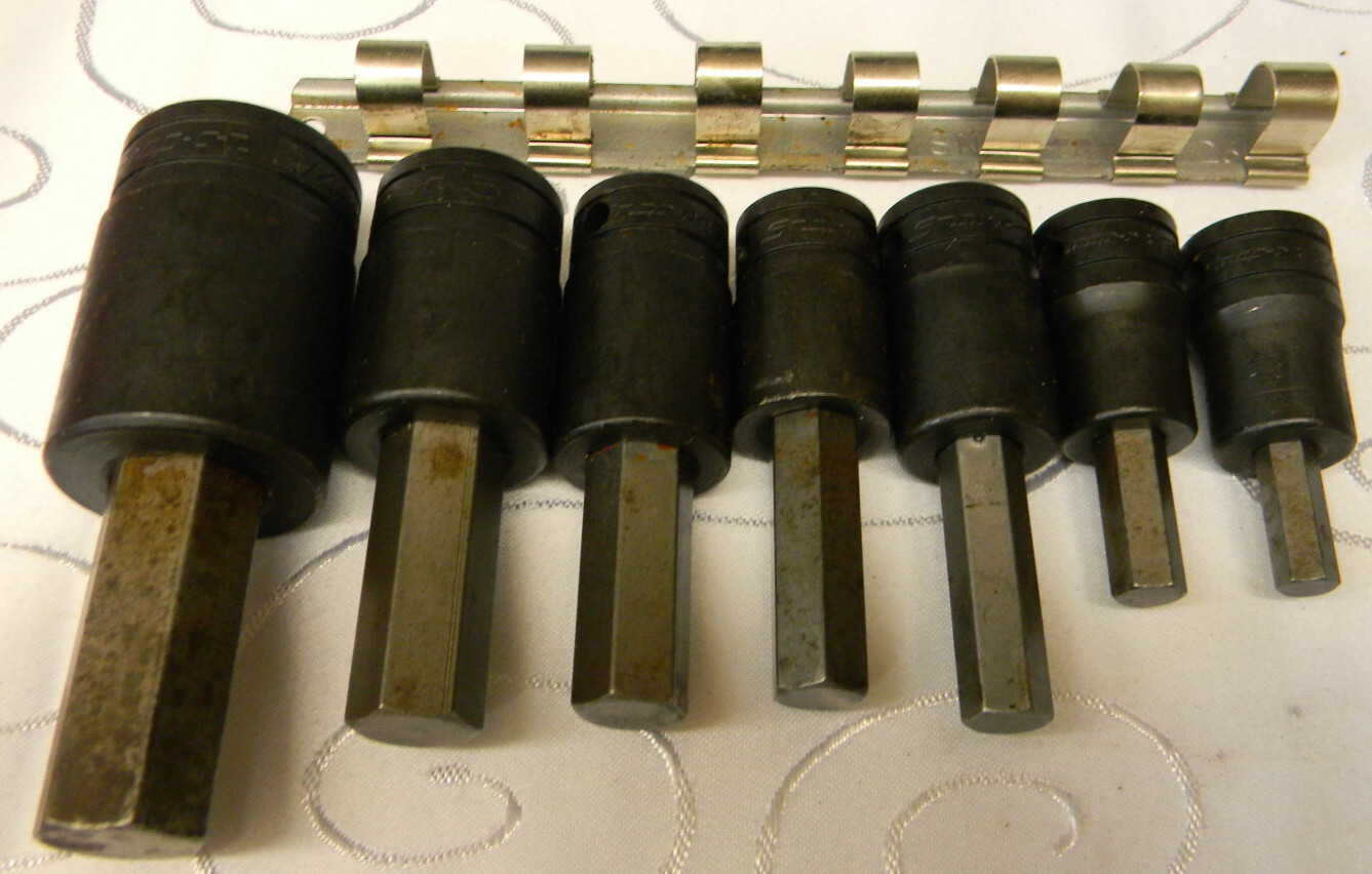 SNAP-ON 1/2″ DR 7PC SAE STANDARD HEX SOCKET DRIVER SET 5/16″-3/4″ #GSA10-GSA24E