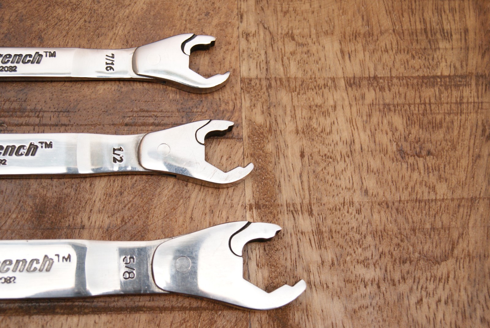 Alden EZ Ratcheting Open End Wrench Set 3pc 3/8 7/16 1/2 9/16 5/8 11/16 w/Pouch