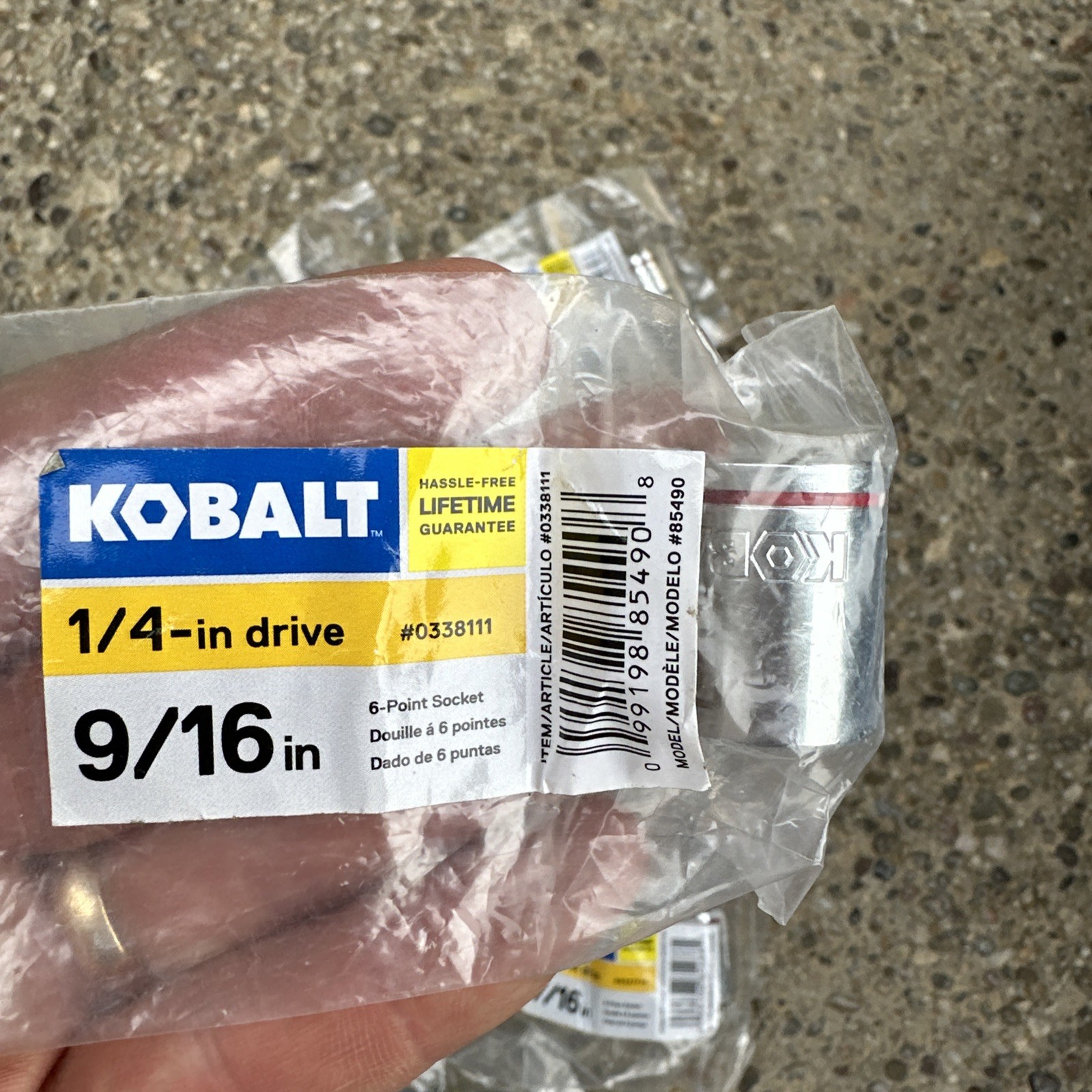Kobalt 11-Piece SAE Shallow Socket Set 1/2″ Drive Bags. Sealed GG1