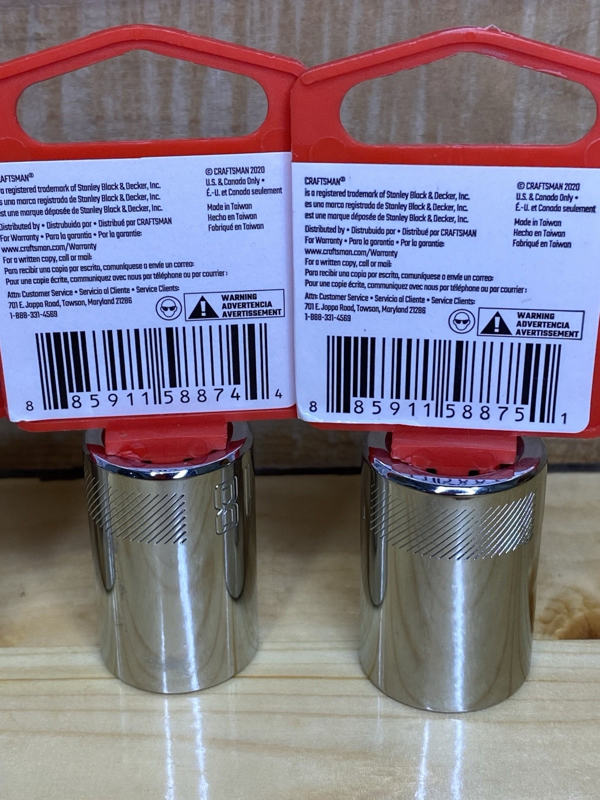 Lot of Craftsman 16mm, 17mm, 18mm, 19mm CMMT44266, 44237, 44267, 44238 1/2 Drive