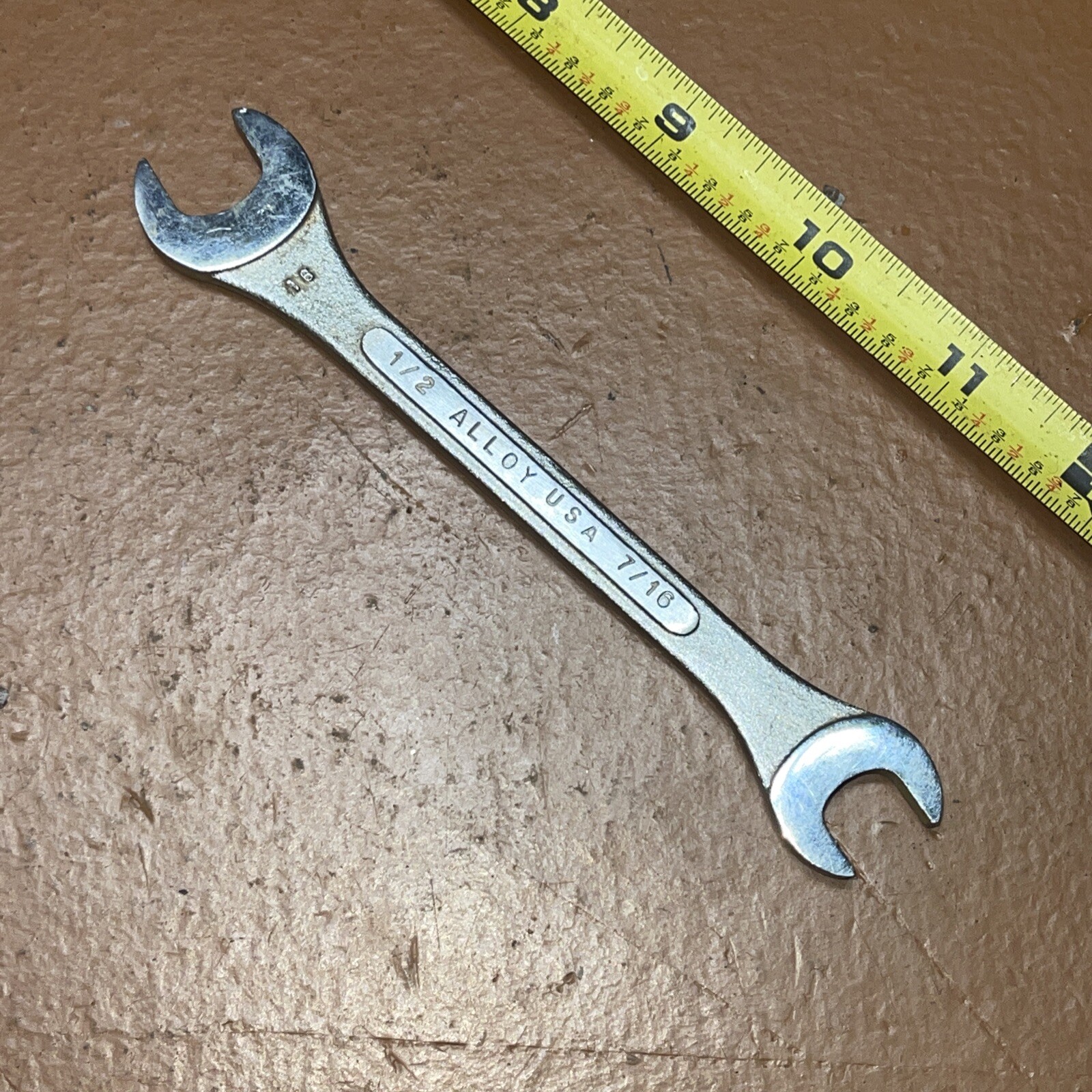 Wizard USA H2081 1/2 in X 7/16 in SAE Open Face Wrench Vintage