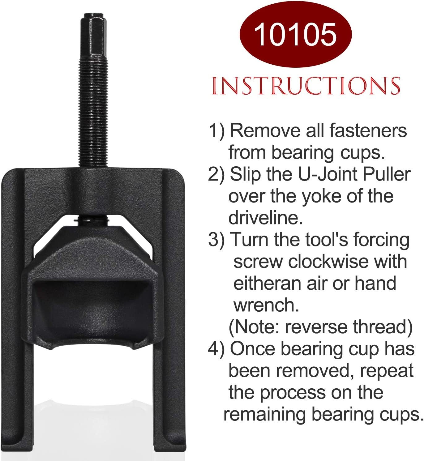 10105 Universal U Joint Puller Press Removal Tool For Heavy Duty Class 1-3 Truck