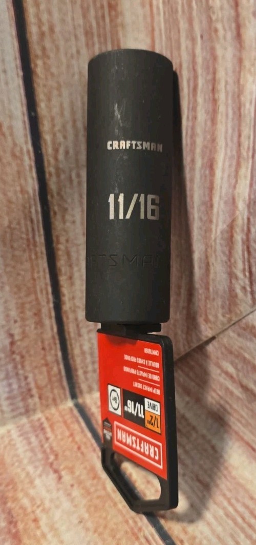 «LOT OF TWO» Craftsman Deep Impact Sockets 1/2″ Drive x 11/16″ SAE CMMT16060 NEW