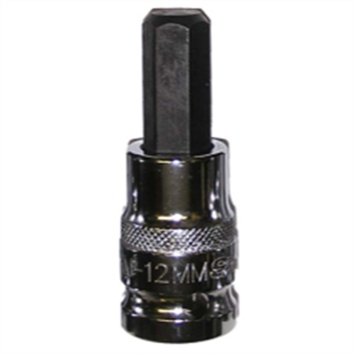 VIM Tools 12 mm Hex Bit, Chrome 1/2 Inch Square Drive Bit Holder