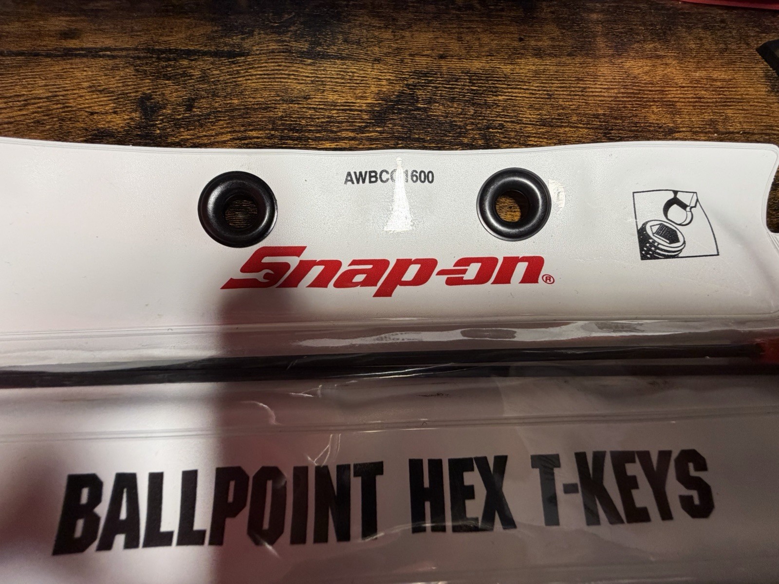 Snap-on Tools USA NEW 8pc SAE Soft Grip T-Handle Ball Hex Wrench Set AWBCG1600