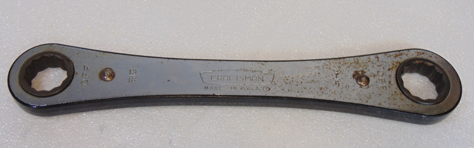 Craftsman Double Box End Ratcheting SAE Wrench USA 1/4 5/16 5/8 3/4 13/16 7/8