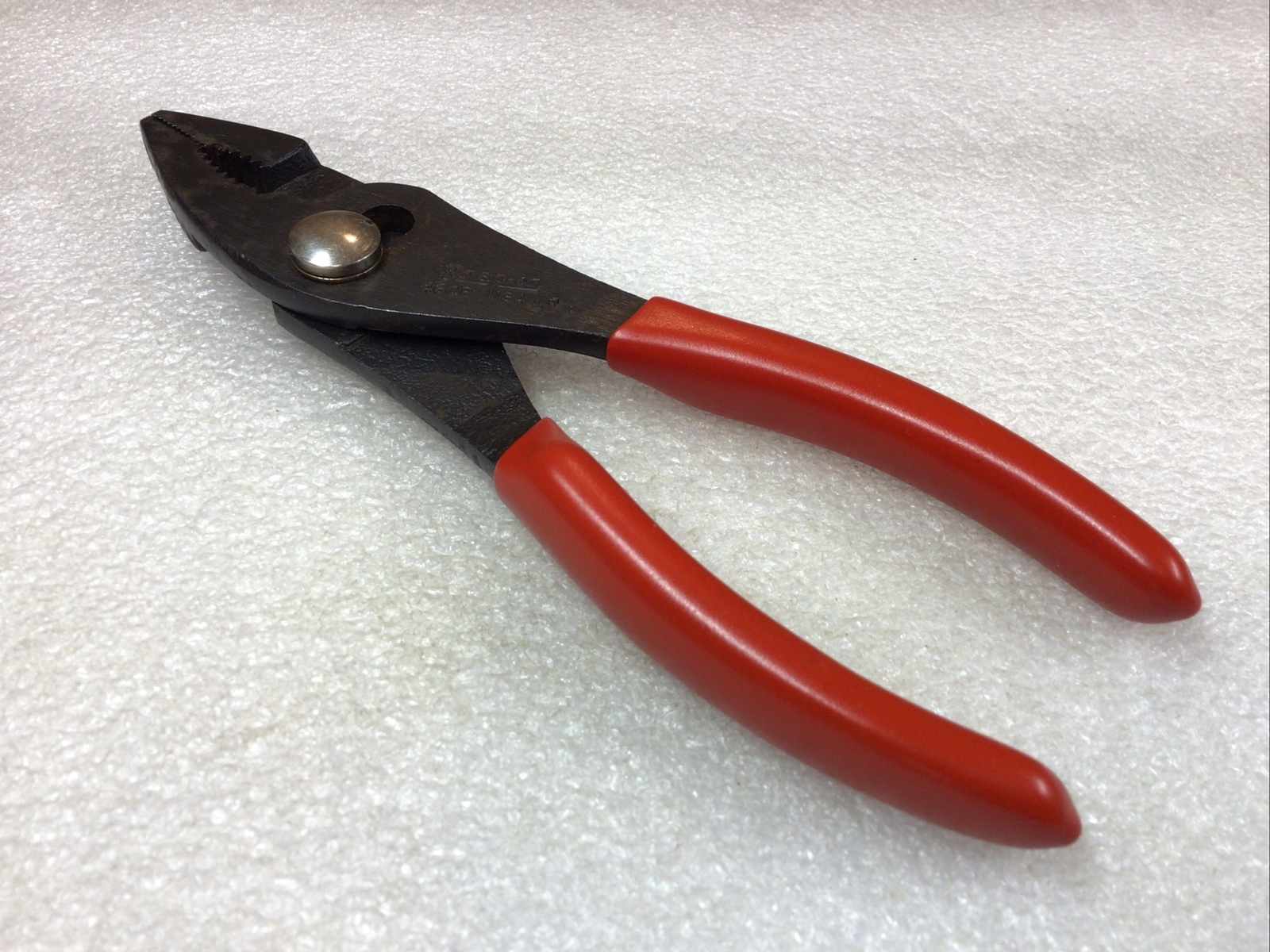 Snap On#46CP – 6-1/2”,Long, Red Soft Griped, Slip Joint Pliers/Cutters-USA-NICE-