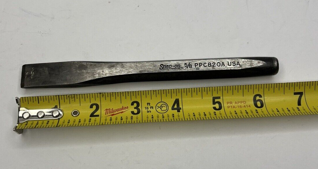Vintage Snap-on Tools 6 1/2″ Length 5/8″ Flat Tip Chisel PPC820A Made in USA