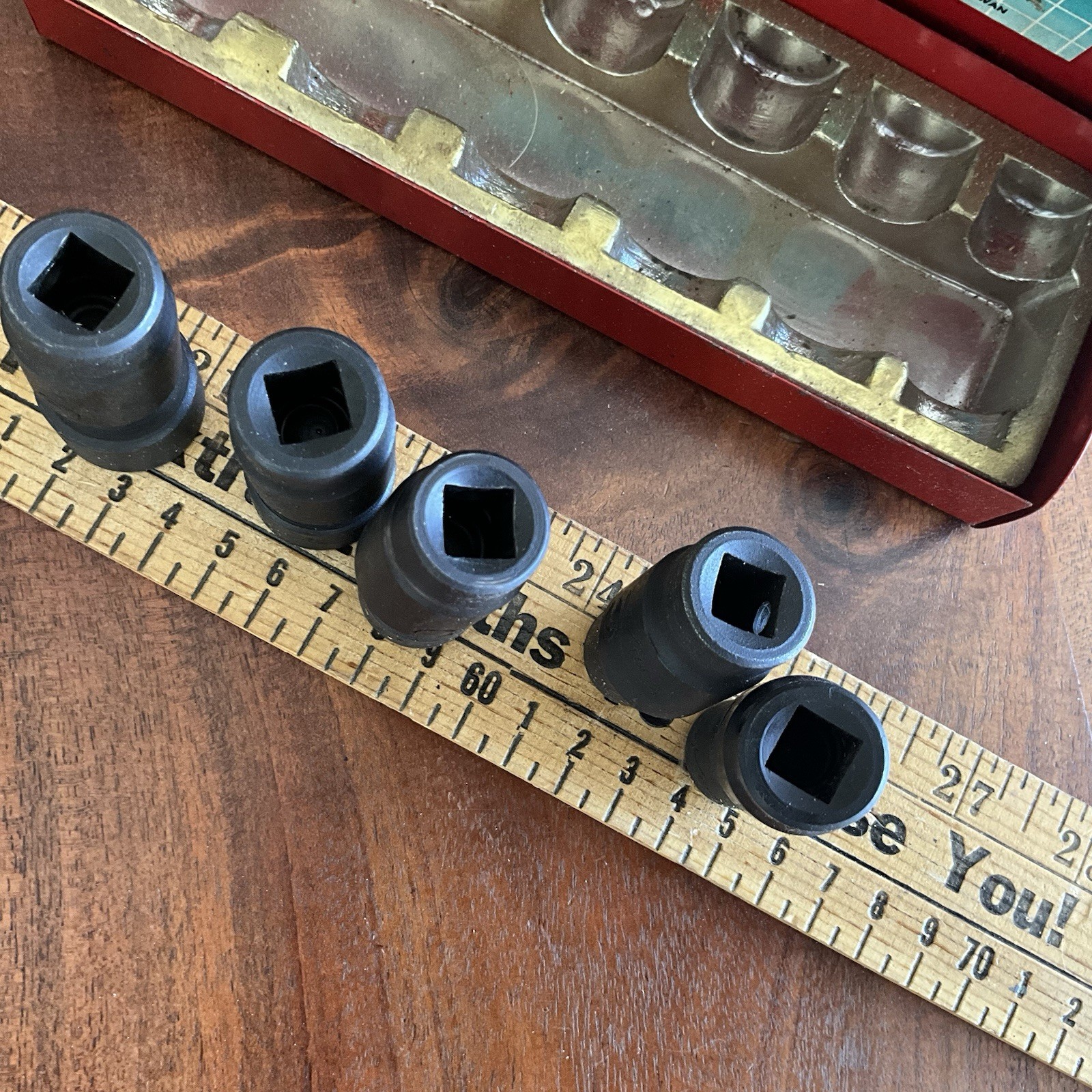 Vintage Universal Swivel Impact Set w Case 3/8″ Drive 7/16″ to 3/4″ 6 Point