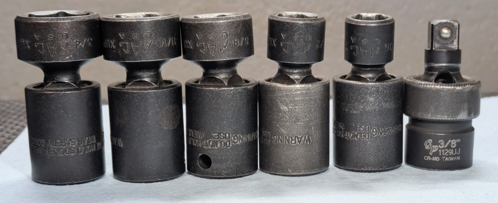 Mac Tools Swivel Socket Set -3/8 Drive-6 Piece-Made In USA -XUP- See Description