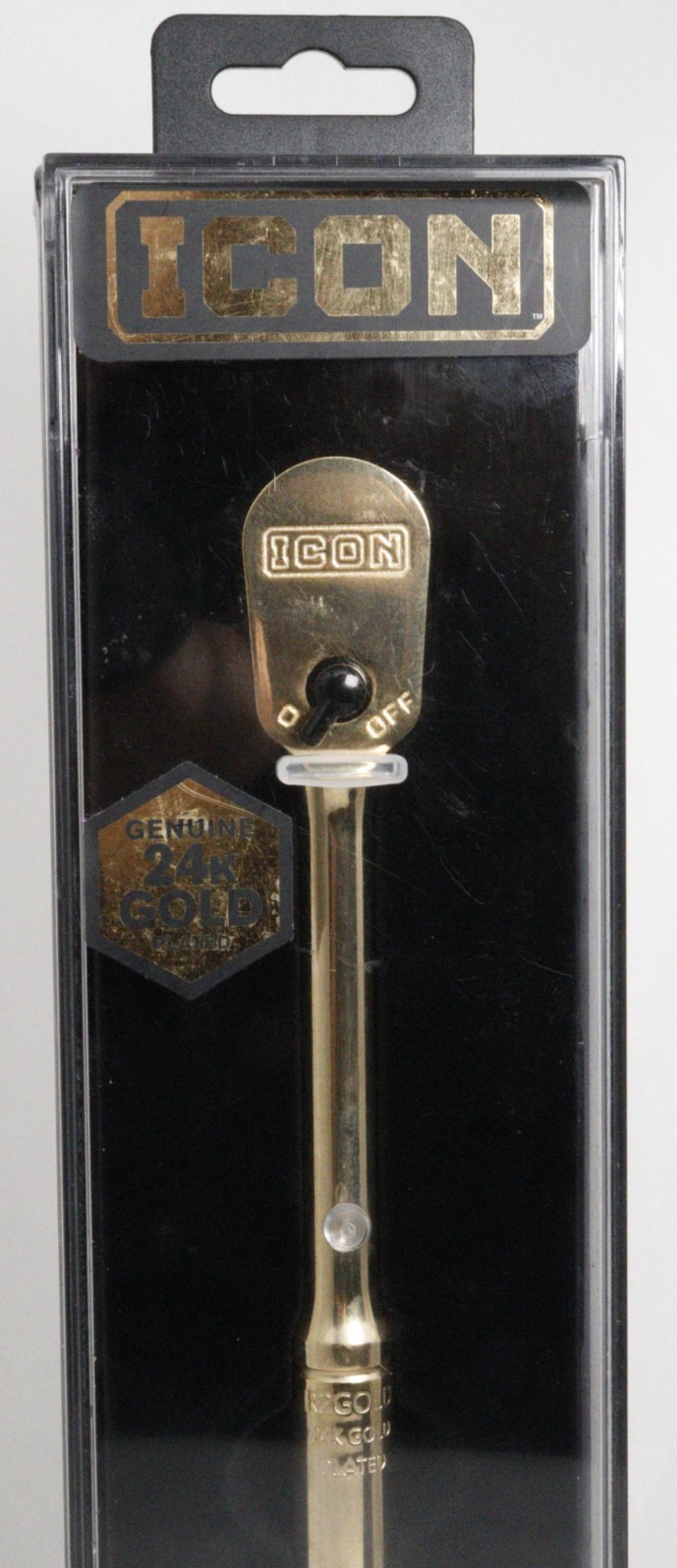 ICON 3/8” 24K Gold Plated Professional Ratchet Socket Wrench (56907)