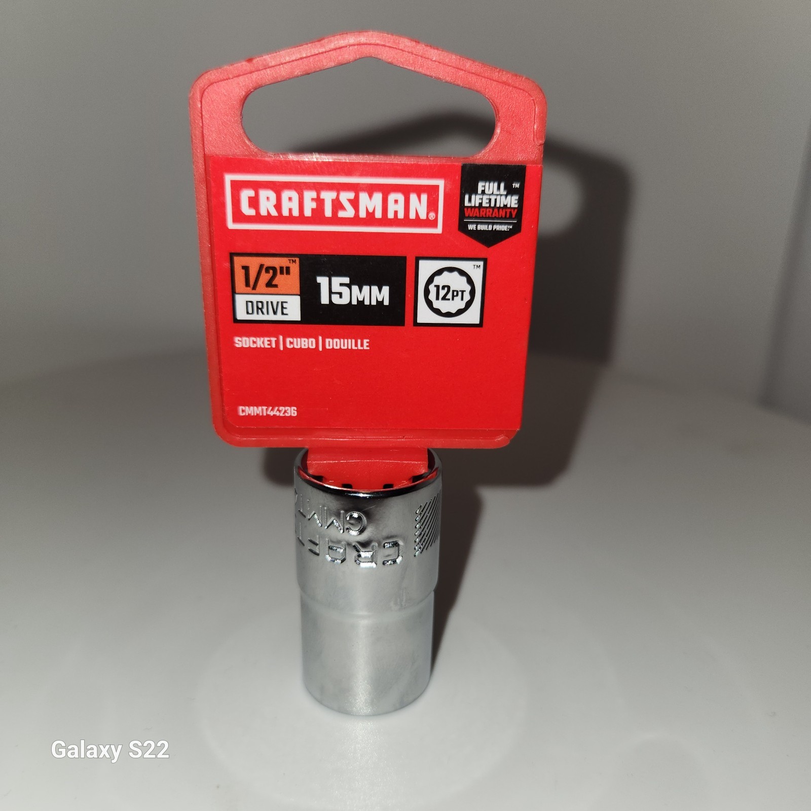 CRAFTSMAN 15mm 1/2″ Drive 12 Point Socket CMMT44236 Lifetime Warranty