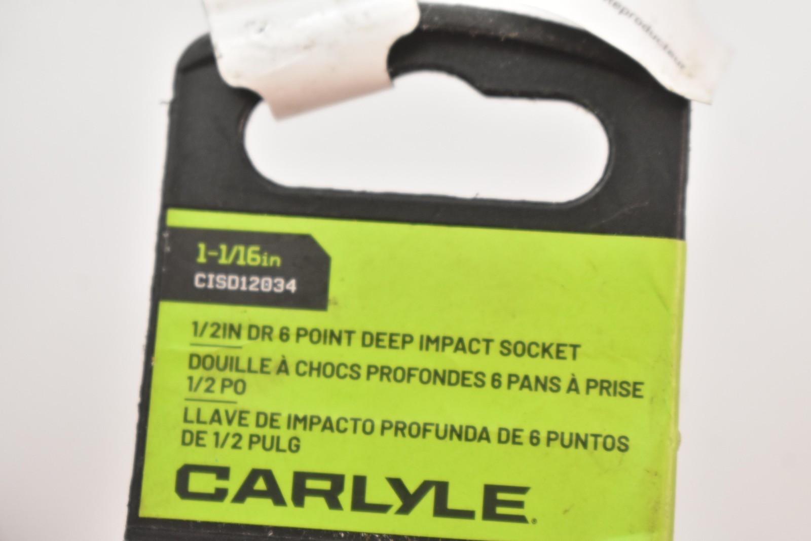 Carlyle CISD12034 1-1/16 In Deep Impact Socket 1/2in Drive 6-Point Black Tool